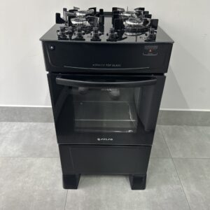 Fogão Atlas 4 Bocas Mônaco Top Glass Automático Mesa de Vidro Forno 50L – Preto (Nova de Outlet) 1 Ano de Garantia
