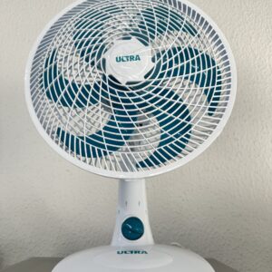 Ventilador de mesa 30cm, Ultra, 220V, Branco/Azul - V-30-6P (Novo De Outlet) 1 Ano De Garantia